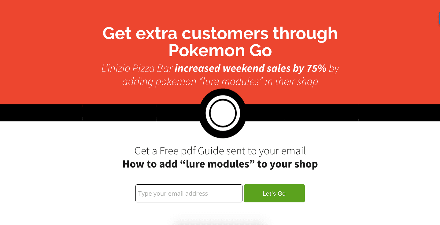 Pokebiz landing page